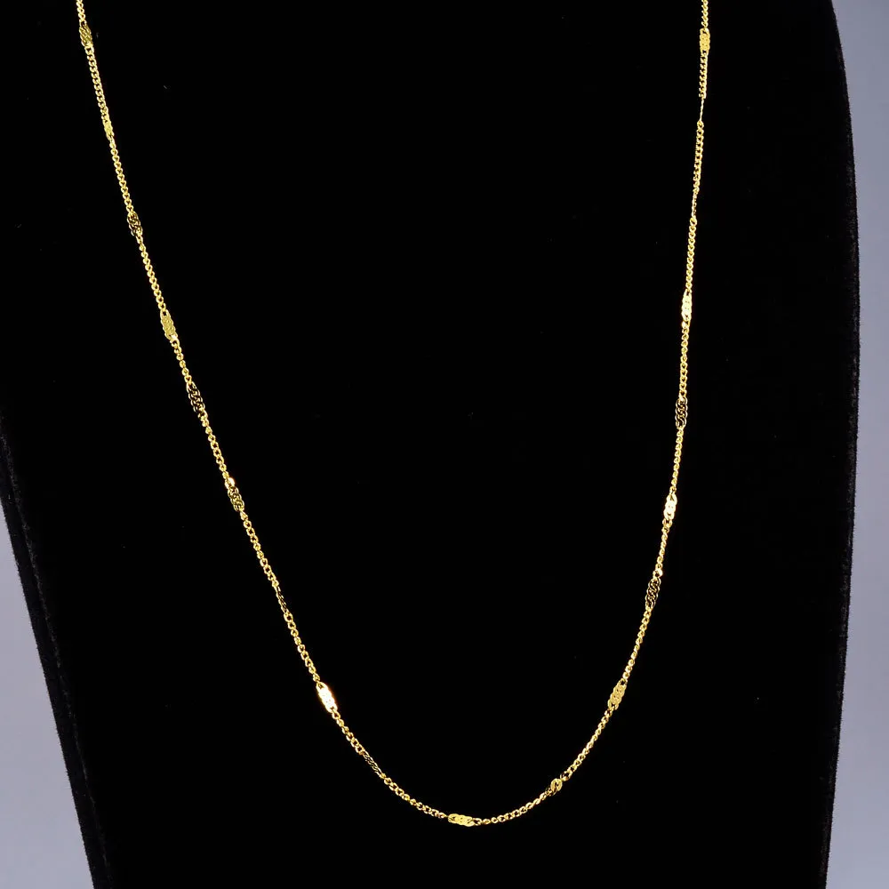 Pendant Necklaces Gold Chains Necklace For Women Stainless Steel Link Woman's Slim Lobster Clasp Adjustable Clavicle_voghion.com