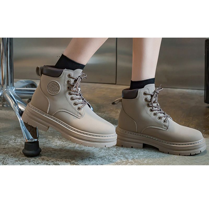 Couple Martin 2024 Automne Travail Femmes Courtes Instagram Semelle Épaisse Jaune Bottes Enfants_voghion.com
