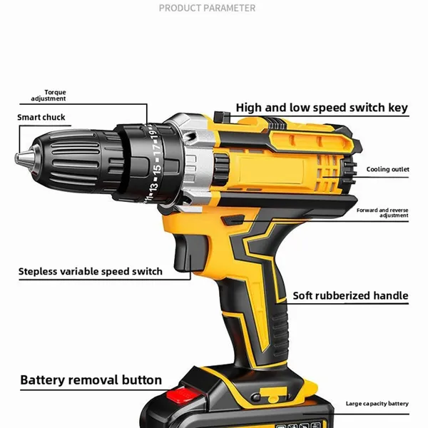 Perceuse visseuse sans fil avec batteries et chargeur_voghion.com