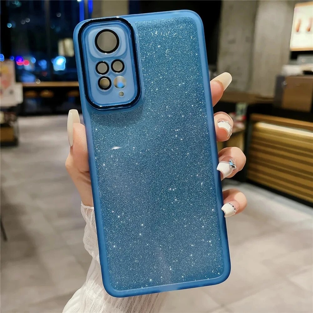 Glitter Gradient Silicone Case For Xiaomi Redmi 13 PRO Note 12 pro 4G note12 11S 10pro A1 Lens Protetcor Soft Cover_voghion.com