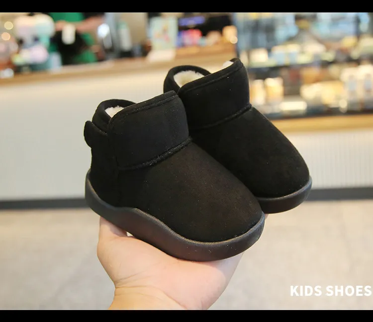 Baby Girls Boys Snow Children Winter Kids Outdoor Plush Cotton-padded Cutefeet Soft-Soled Non-slip Infant Toddler Boots_desvips.com