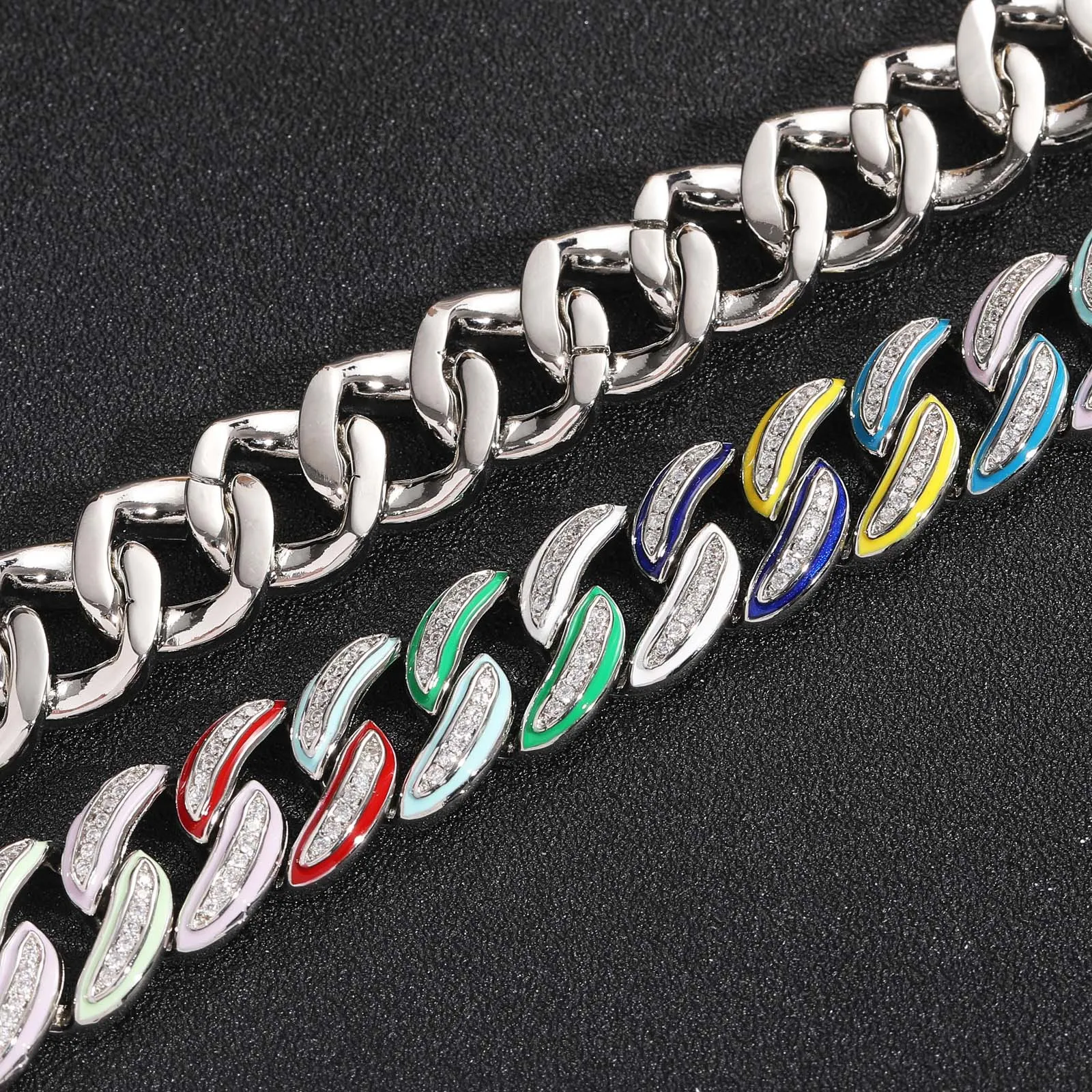 Collana da uomo con diamanti e gioielli Hip Hop da 15 mm, in argento Sterling, completamente VVS, con catena a maglie cubane in moissanite_voghion.com