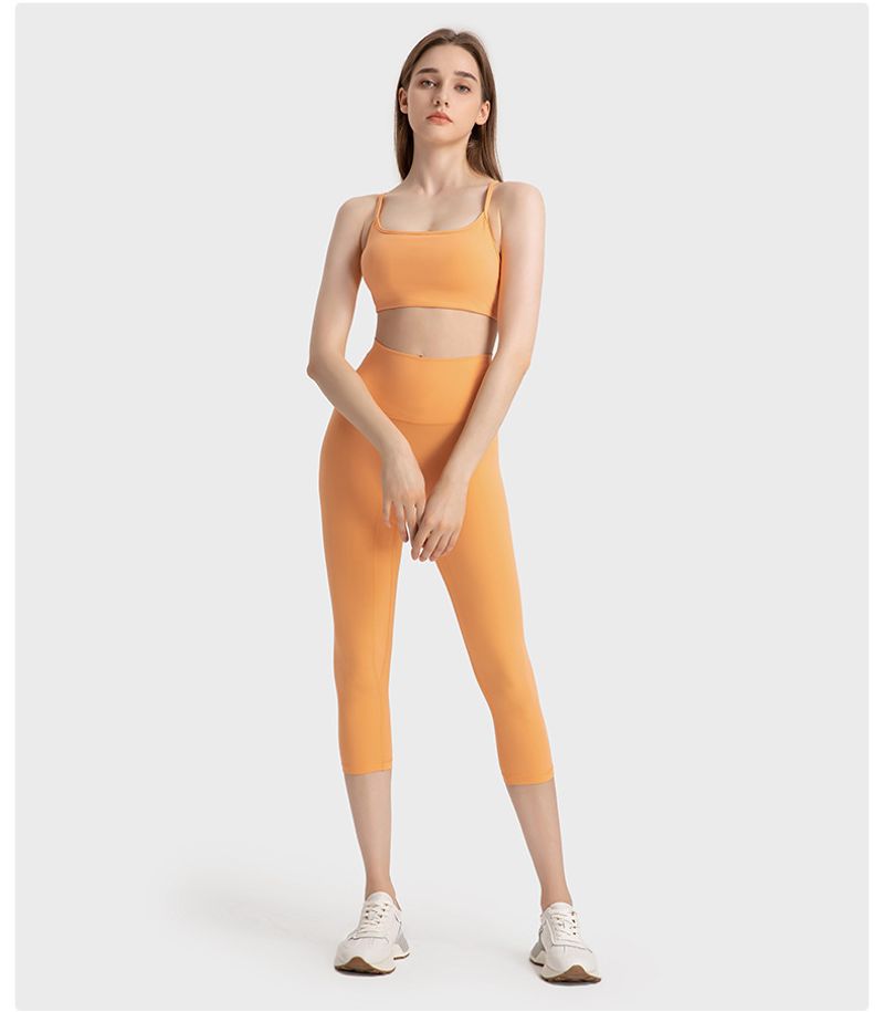 New Cross Back Fine Shoulder Strap For Women's Fiess High Elastic Breathable Pilates Yoga Sports Bra_voghion.com