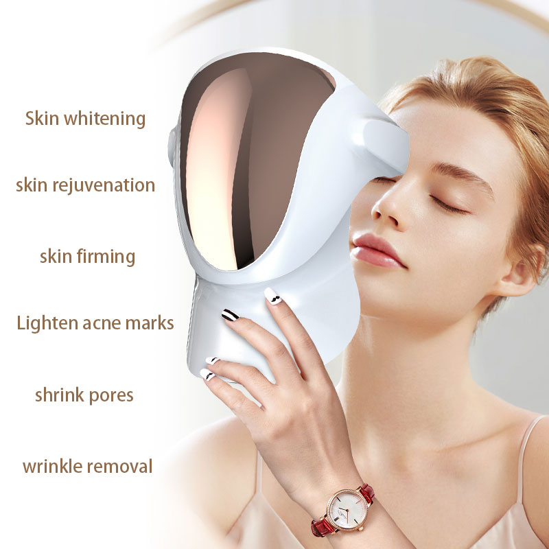 New 807Pcs LEDS Face Beauty Mask 3 Colors Light Nano Photodynamic Therapy Visiale Beauty Mask Skin Rejuvenation Anti Acne Mask_voghion.com