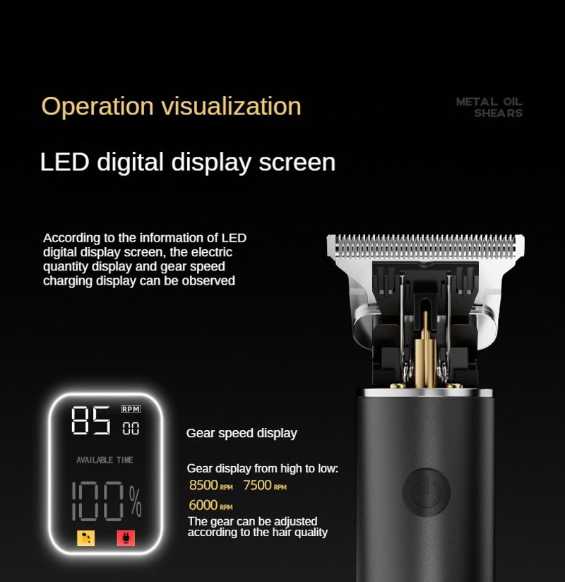Elctric Vintag T9 Hair Trimmr Bard Shavr for Mn Barbr Clippr Exquisit Haircut Carving Skull Shaving Cutting_voghion.com