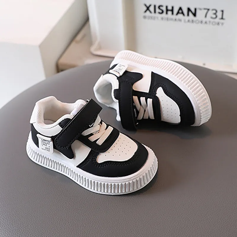 Children's Thin Bottom Plate Spring And Fall New Boys Velcro Low-top Girls White Tide Children's Shoes Sizes US6C-US13C_voghion.com