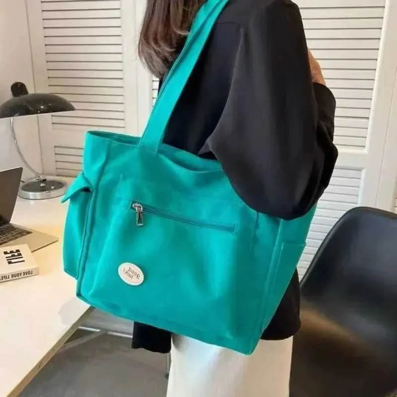 Fi Shoe Duża pojemność Student 2024 Nowy Płótno Cmuter Wen Shi Bag Portfel i Torebka Y241109_voghion.com