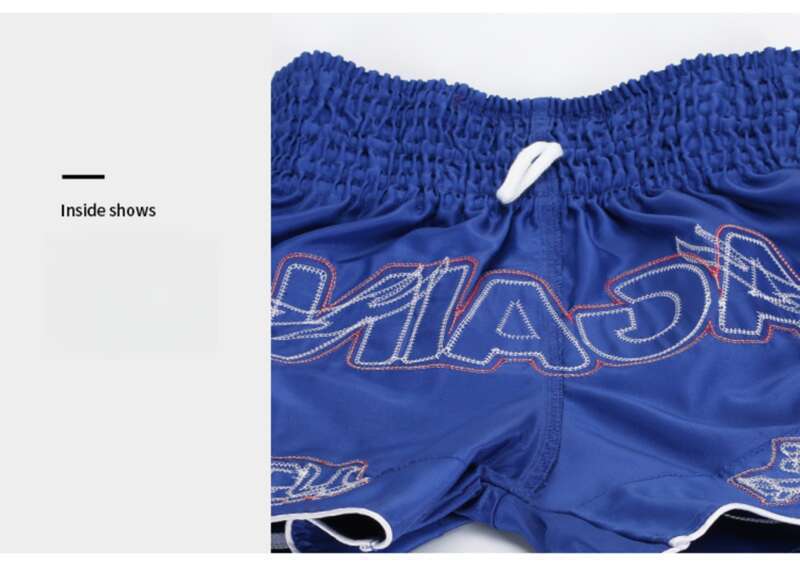 Pantaloncini Muay Thai Muaythai, Pantaloni da combattimento Boxe Sanda, Pantaloni da sport da combattimento, Pantaloni da competizione professionali da uomo e da donna_voghion.com