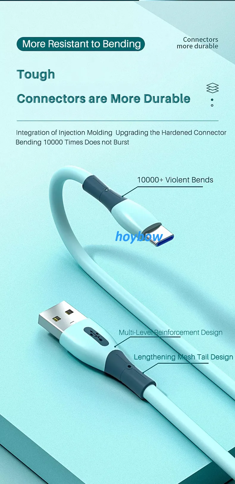 3A Liquid Silicone Super Fast Charge Micro USB Type C For Samsung Huawei Xiaomi One Plus Charging Wire Data Cable_voghion.com