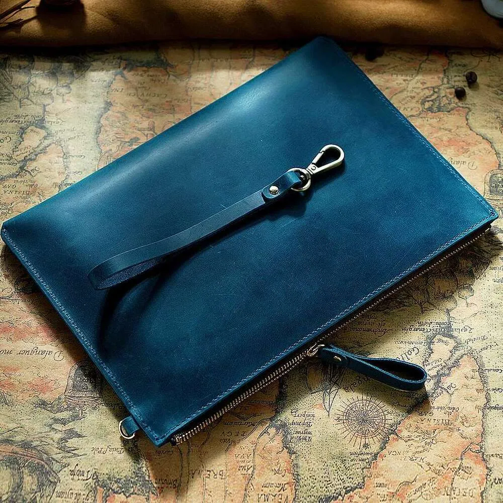11*7 zoll Echtes Leder Aktentasche Business Computer Hülse Fall Mode Brieftasche Tablet Für Ipad Schützen Abdeckung Tasche_voghion.com
