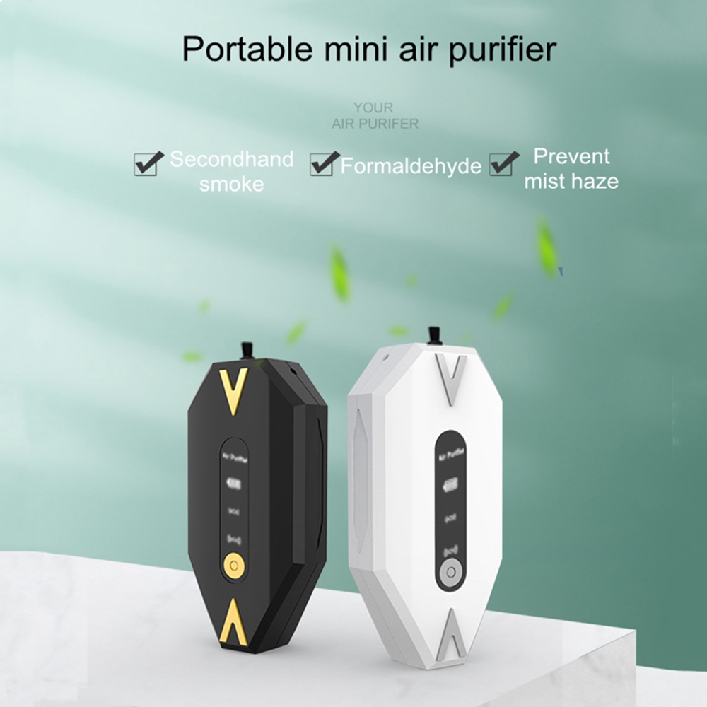 Náhrdelníkový čistič vzduchu Lonizér Mini přenosný čistič vzduchu Odstraňuje smog Formaldehyd USB Dobíjecí generátor záporného Lon_voghion.com