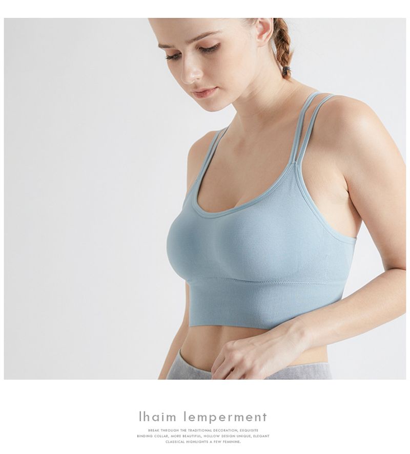 Het dragen van een alles-in-één sport voor vrouwen, Xia Meibei, Yoga, Fiess, BH, Hardlopen, Cross schokabsorberend, Gebundeld_voghion.com
