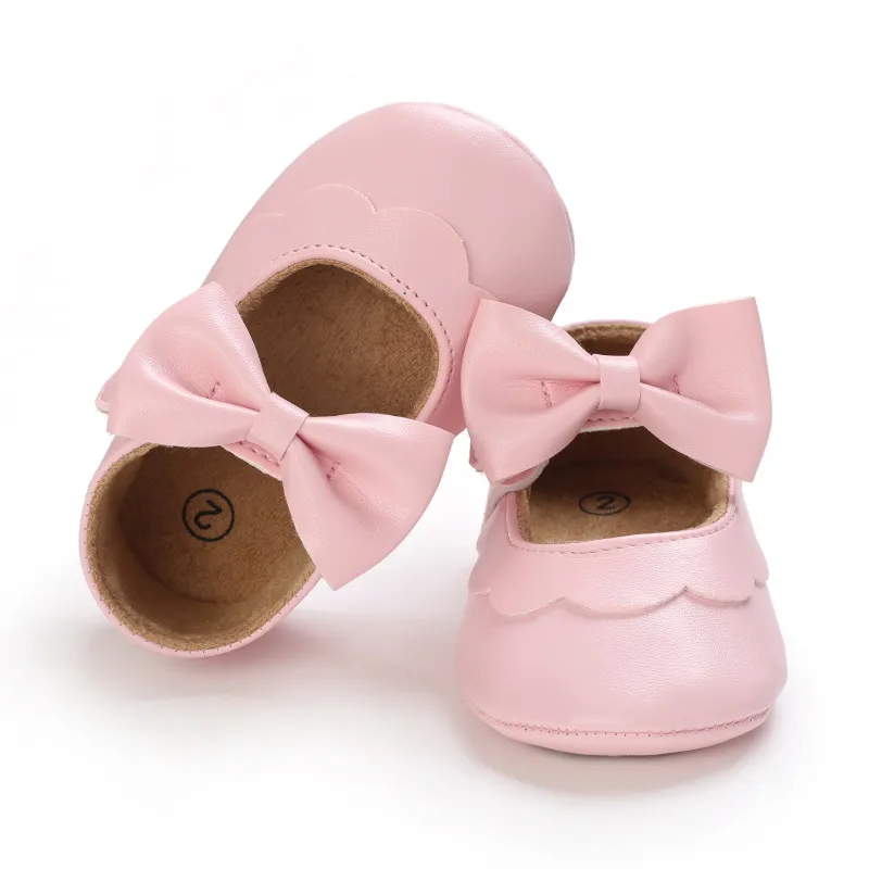 Scarpe per neonati con fiocco e suola morbida, per culla, per bambine, principesse, Littlesprouts_voghion.com