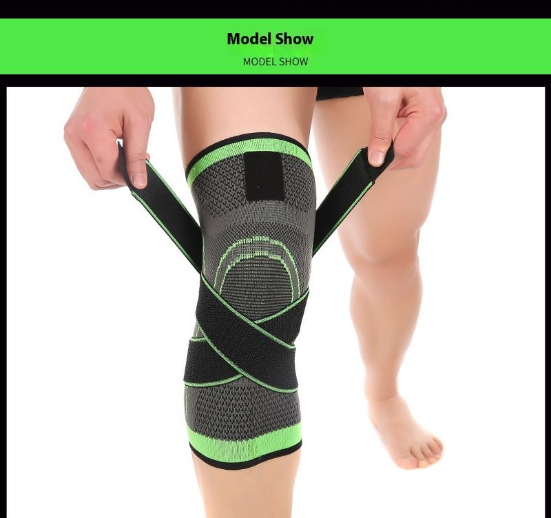 Ginocchiere sportive traspiranti in maglia per ciclismo, basket, corsa, outdoor con doppia cinghia di pressione per una maggiore resistenza_voghion.com