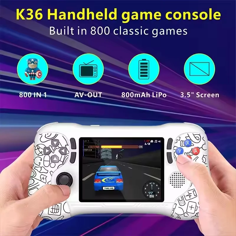 Handheld Game Console Retro Portable Video Player With 800 Games_voghion.com