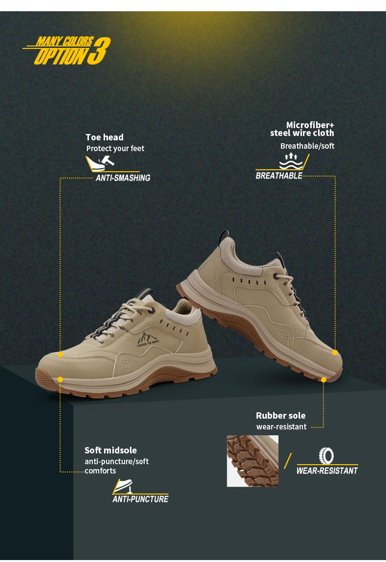 Zapatos de seguridad GUYISA para hombre, resistentes al desgaste, para obras de construcción, 5039, talla 38-45_voghion.com