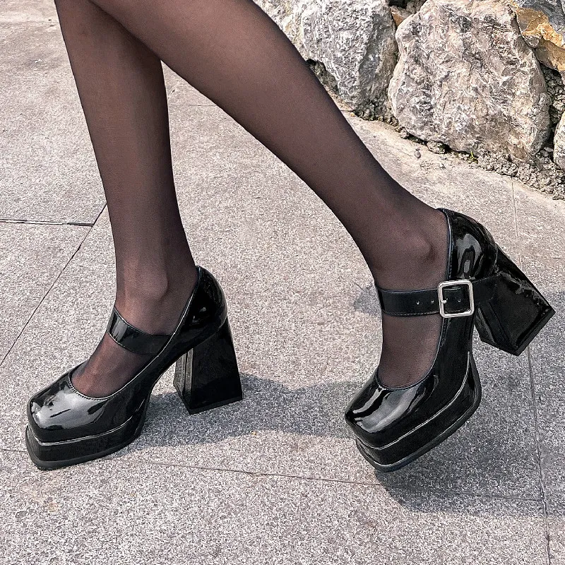 Escarpins à talons hauts pour femmes Mary Janes Plateforme Rose Noir Rouge Chaussures à talons pour le travail, la fête, la danse, le mariage, printemps 2024_voghion.com