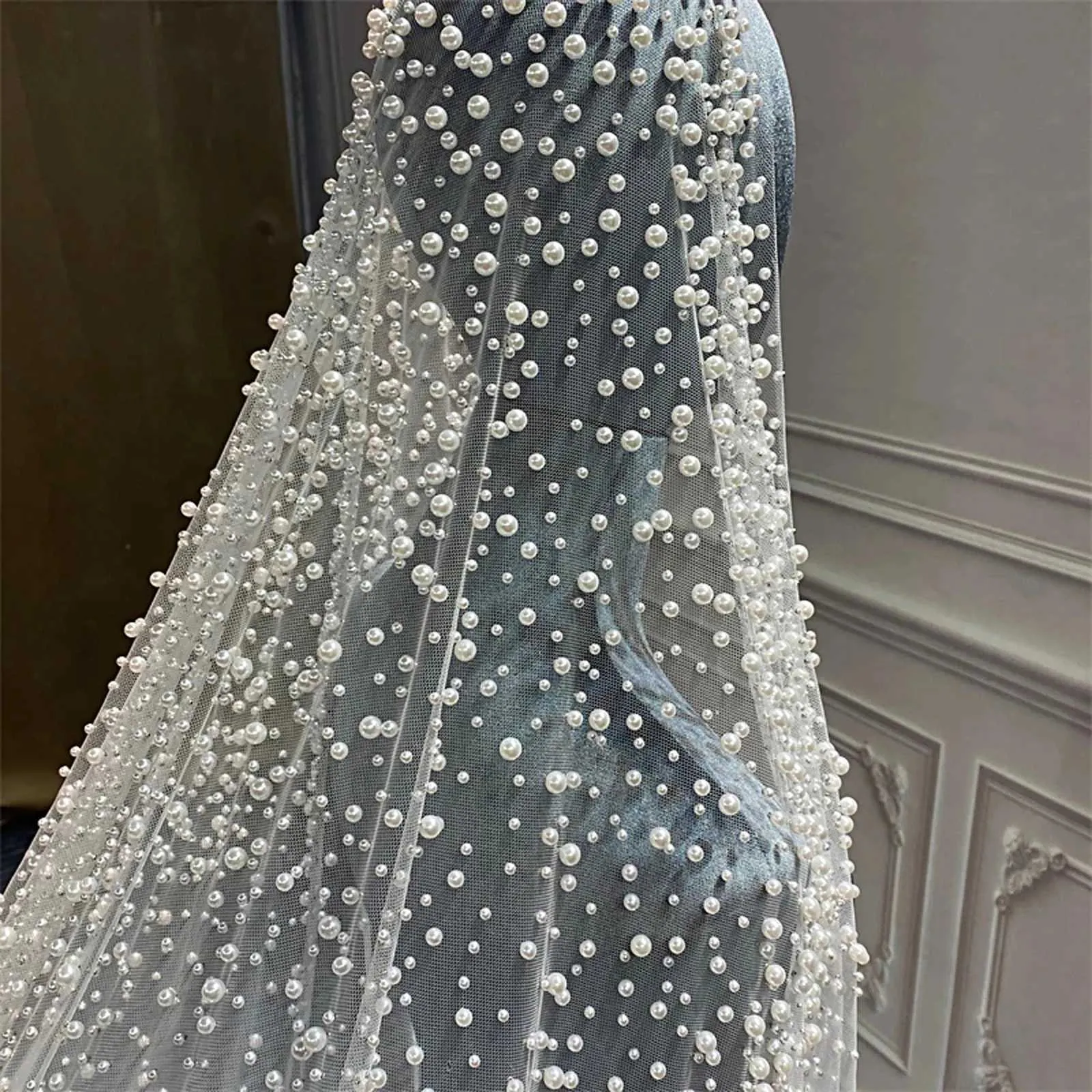 Hair Jewelry V139 Beaded Bridal Extra Long Cathedral Length Veil 3M Wide Veils With Comb Wedding Accessories_voghion.com