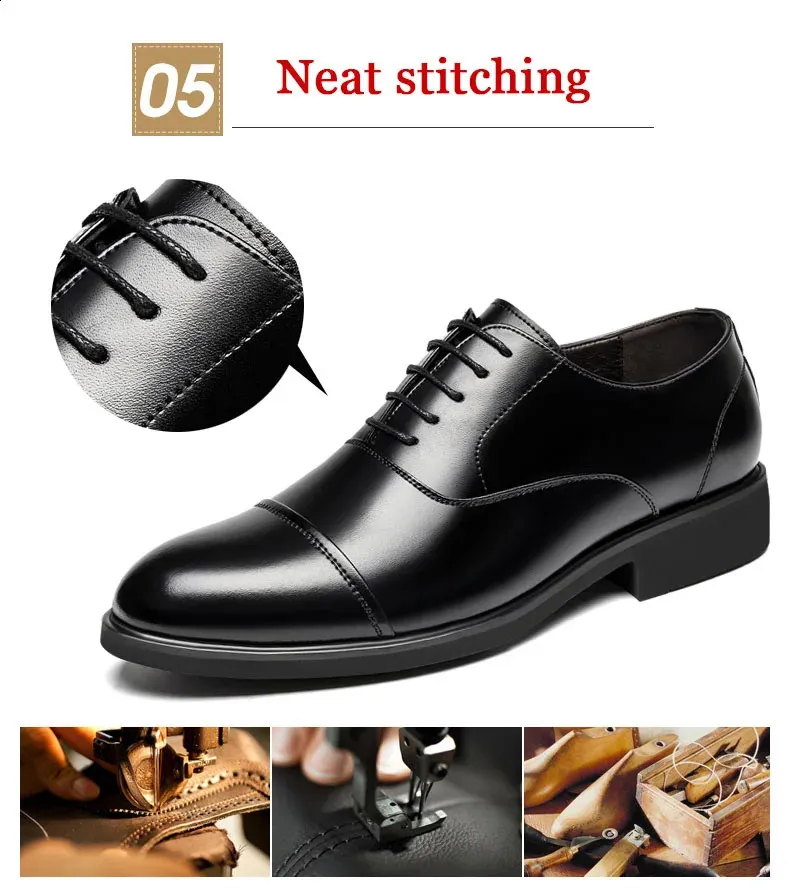 Größer werdende Schuhe für Männer, die größer werden, 6 cm, unsichtbare Einlegesohle für den täglichen Gebrauch, erhöhte Hochzeits-Oxfords für Herren_voghion.com