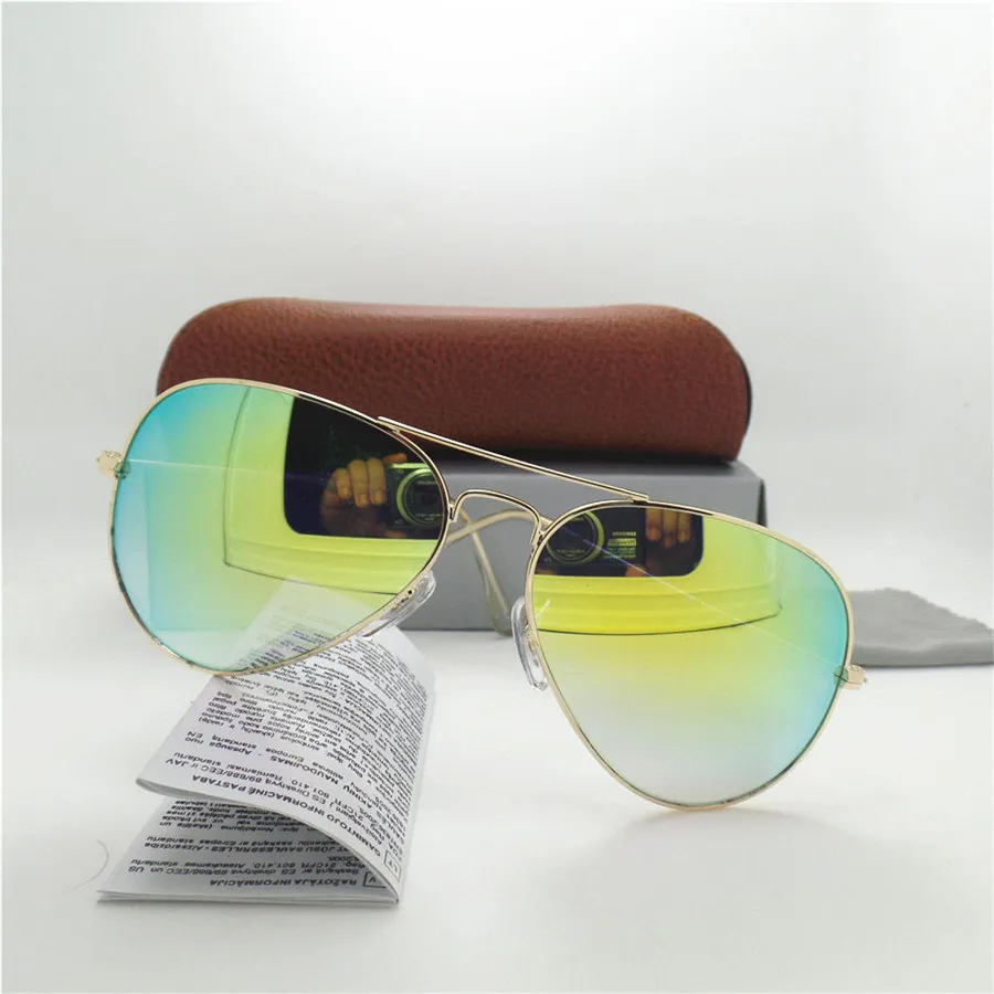 Hochwertige Glaslinse Mode Männer und Frauen Gradient Sonnenbrille UV400 Markendesigner Vintage Sport Sonnenbrille_voghion.com