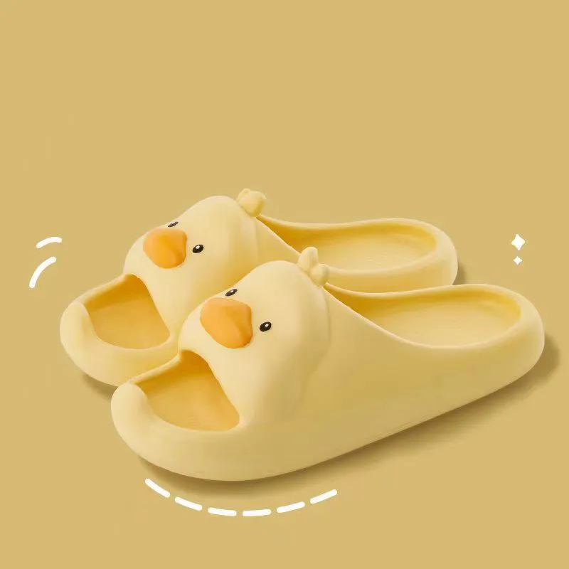 2024 Summer Cute Duck Creative Student Indoor Home Couple Thick soled Feet Stepping Feeg Anti slip and Wear resistant_ecoleips.com
