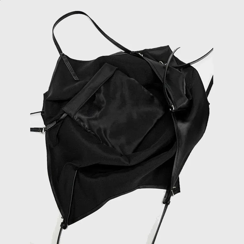 Oversize Satin Tote Bags For Soft Silk Shoulder Black Handbags Large Shopper Purses 2024 Women Bag 240902_voghion.com
