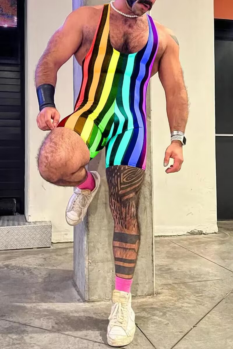 men's clothing men's sports fitness body shaping jumpsuit indoor gymnastics crotch pants sexy clothes for men_voghion.com
