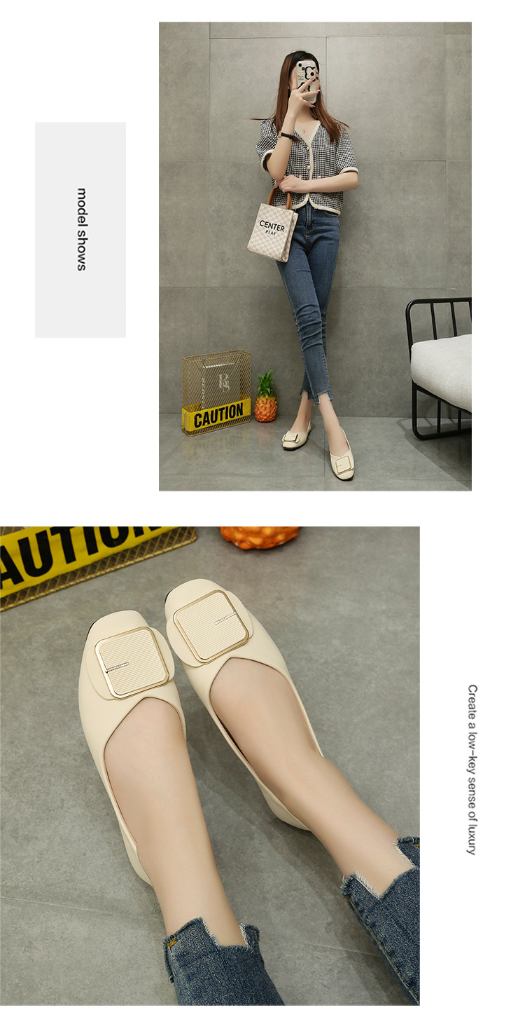 Women's simple soft sole soft surface low top single shoes women's slip-on breathable shallow mouth lazy loafers_voghion.com