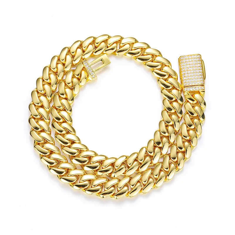 12mm-20mm Hip Hop Schwere große Miami Cuban K Kette Herren Halskette Echt vergoldet TopBg 5A Zirkon Verschluss Herrenschmuck_voghion.com