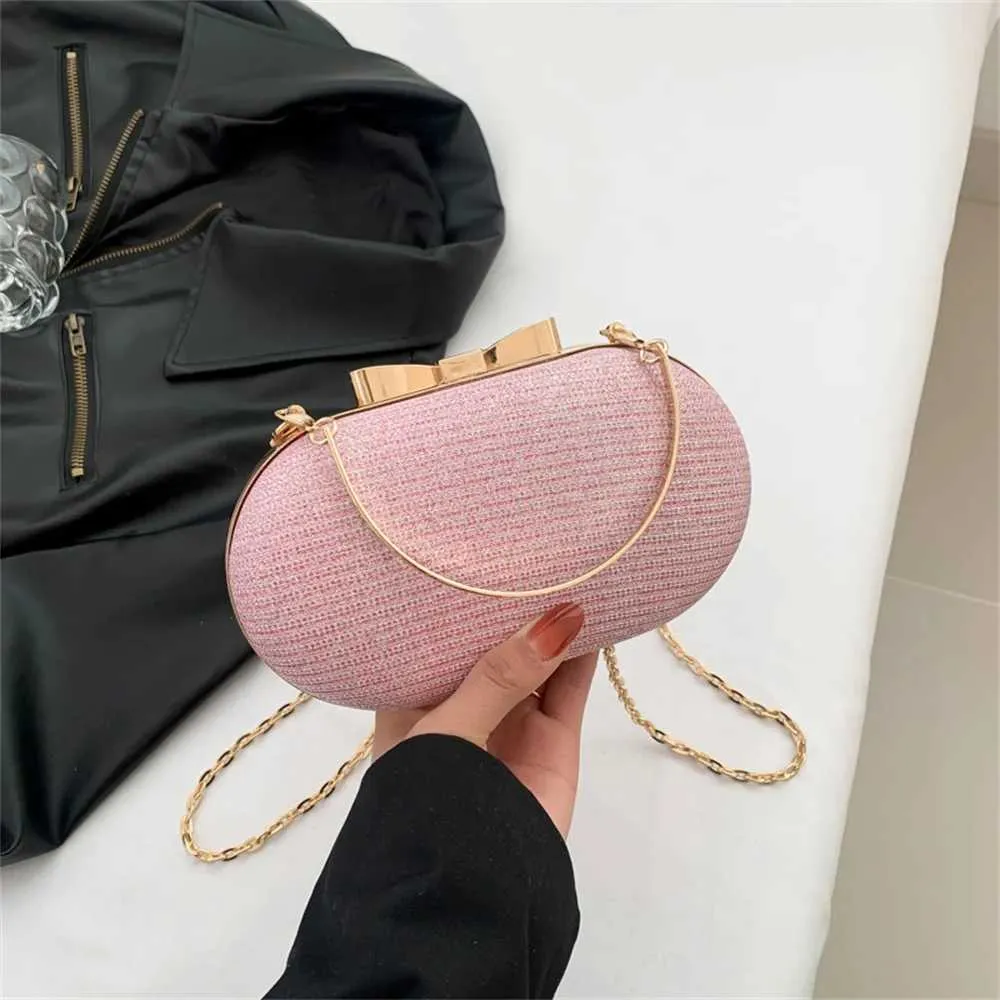 Pochette portefeuille femme rose brillant sequin sac à main 2024 nouvelle mode soirée dix police petit sac de créateur Y241019_voghion.com