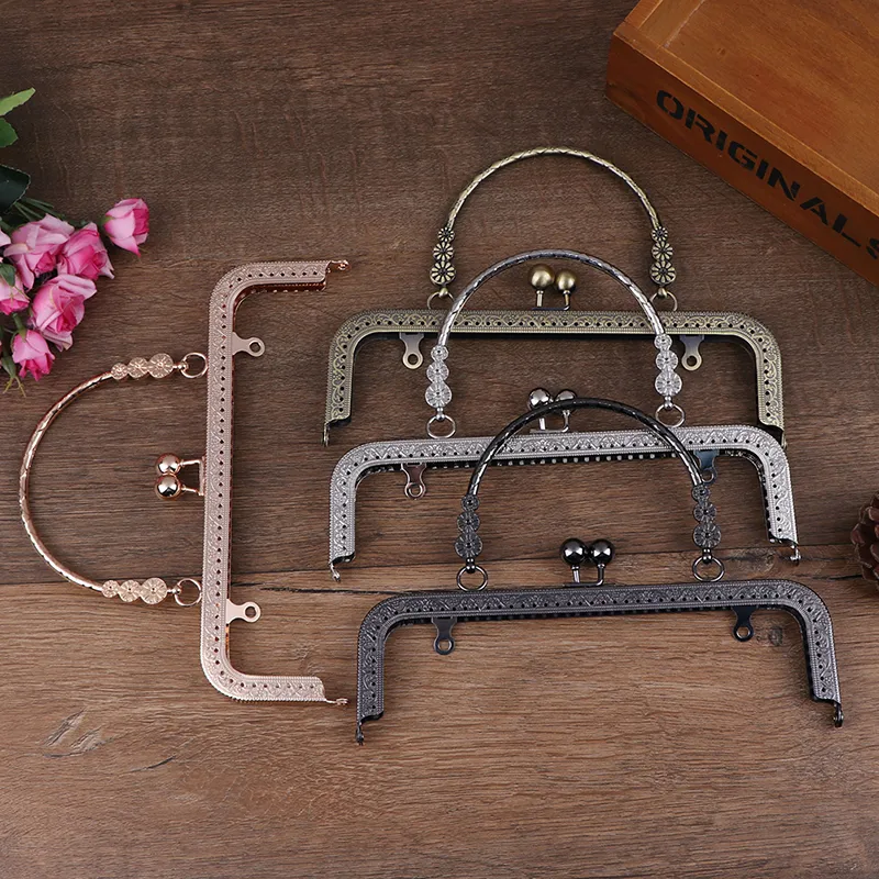 1 borsa quadrata in argento con chiusura a scatto, con telaio in metallo, per realizzare borse fai da te, accessori di grandi dimensioni_voghion.com