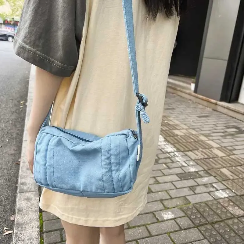 Weibliche 90er Jahre Y2K Canvas Textil Mini Square Umhängetasche für Telefon 2024 stilvolle kleine Größe Stoff Tasche Seite SG Beutel_voghion.com
