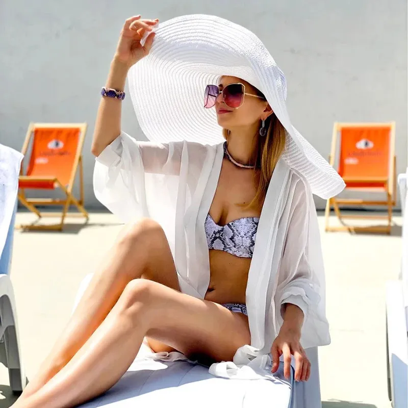 Foldable Women Oversized Ppy Straw Hat 70cm Diameter Large Brim Summer Sun Hats Panama Travel Beach Wholesale 240619_voghion.com