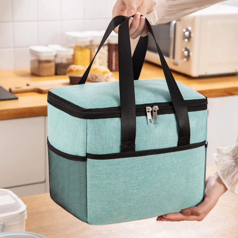 1 Stück große Thermotasche, wasserdicht, tragbar, kationische Isolierung, verdickte Taschen mit großem Fassungsvermögen, Picknick-Lunchbox_voghion.com