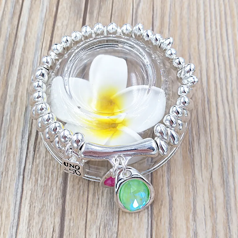 DIY Charms Evil Eye Schmuckherstellung Zubehör UNO de 50 Sterling Silber Unisex Armband für Frauen Armreifen Knöchelkette Perlen Sets Birt_voghion.com