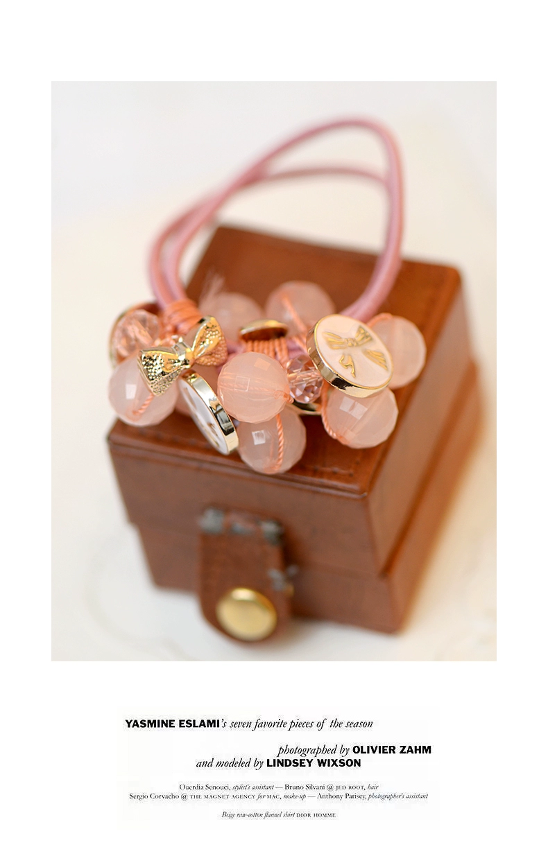 Versione coreana di copricapi di perline di cristallo di alta qualità e squisiti, accessori, capelli legati con fiori, anelli di perle, capelli_voghion.com