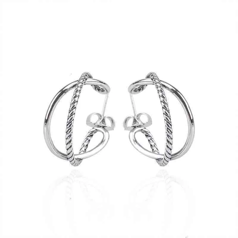 Pendientes de aro con dije de cruz de diseñador, geométricos, de moda, de amor, sencillos, de plata, para mujer, clásicos, para fiesta de cumpleaños._voghion.com
