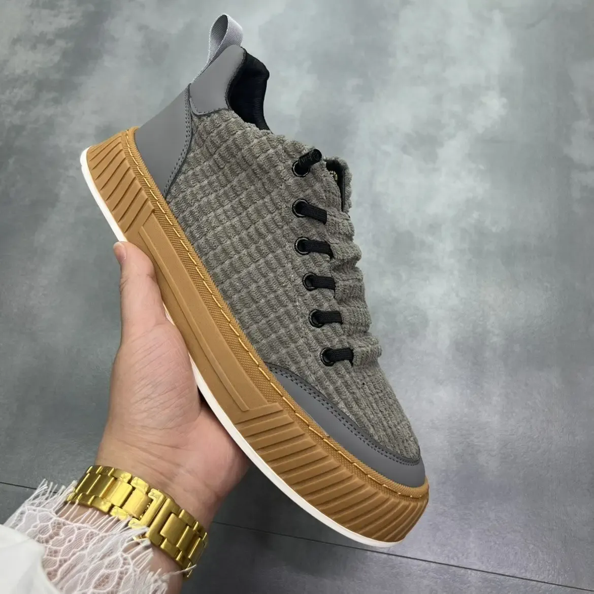 Chunky Sneakers For Men Breathable Platform Casual Ankle Shoes_voghion.com