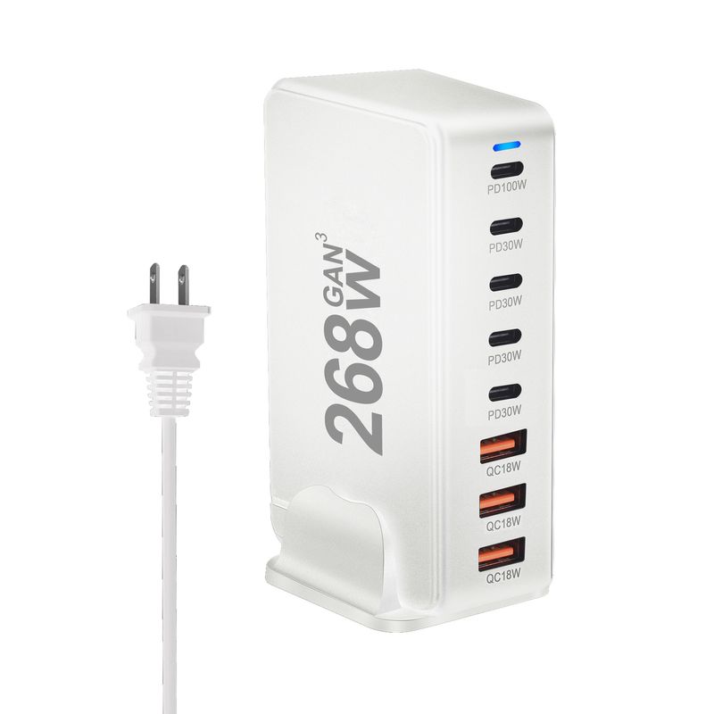 Încărcător de birou multifuncțional de mare putere, 240W GaN Multiport 268WPD, nou_voghion.com