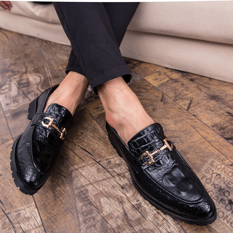 2023 Spring and Autumn New British Business Leisure Men's Nightclub Dress Pointed Leather Large Size Shoes