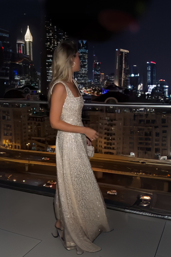 Kvinder talje talje sexet elegant lang nederdel gaze glitter slip kjole_voghion.com