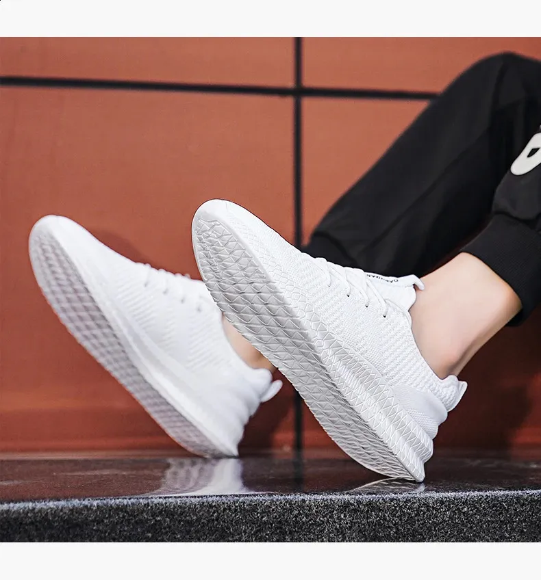 Baskets décontractées printemps-été tendance et confortables en maille pour hommes, chaussures Zapatos Hombre, grande taille 36-46 250122_voghion.com