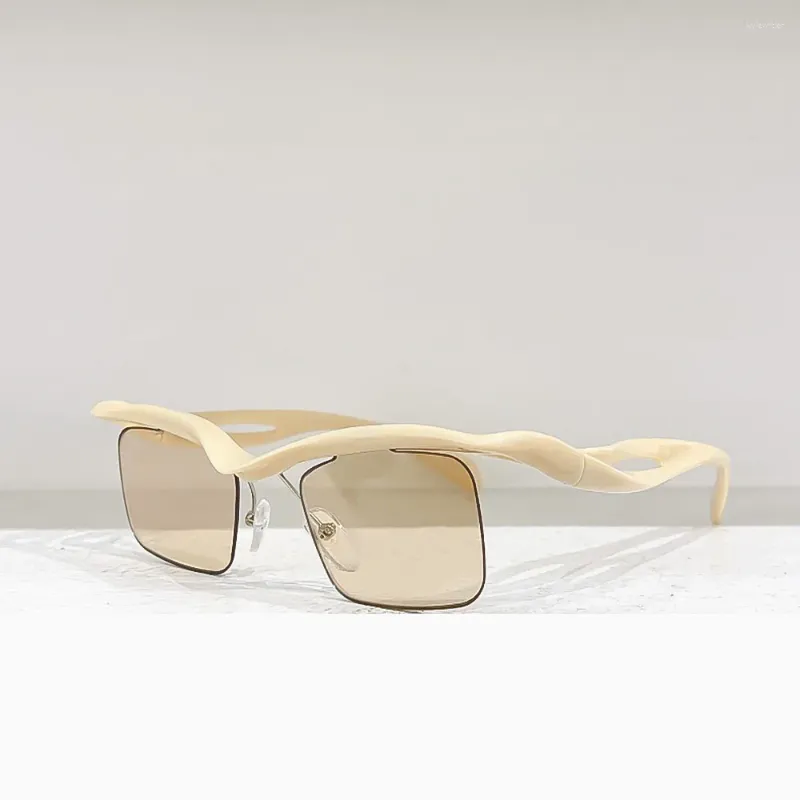 Sunglasses Square Men Outdoor Business Polarized Eyewear Gradient Lenses Unisex Higquality Fashion Glasses_voghion.com