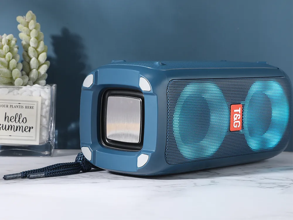 TG333 Portable Wireless Bluetooth Subwoofer Waterproof Outdoor TF USB Stereo With Phone Stand Speaker_voghion.com
