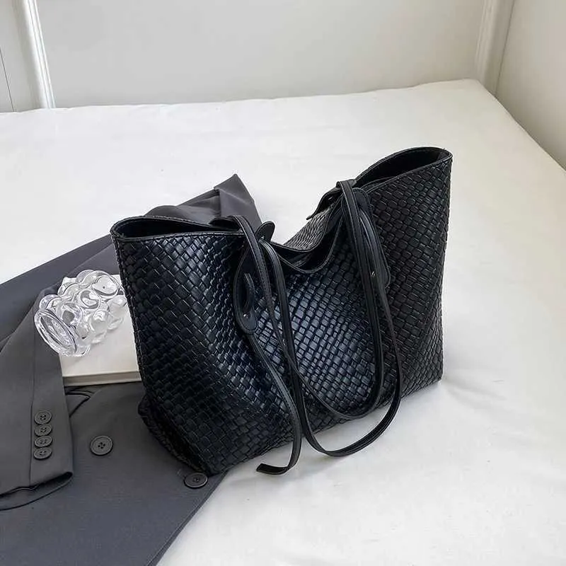 Borse a mano di grande capacità per le donne 2023 inverno PU pelle tendenza moda borsa a tracolla laterale vintage shopper shopping ufficio_voghion.com