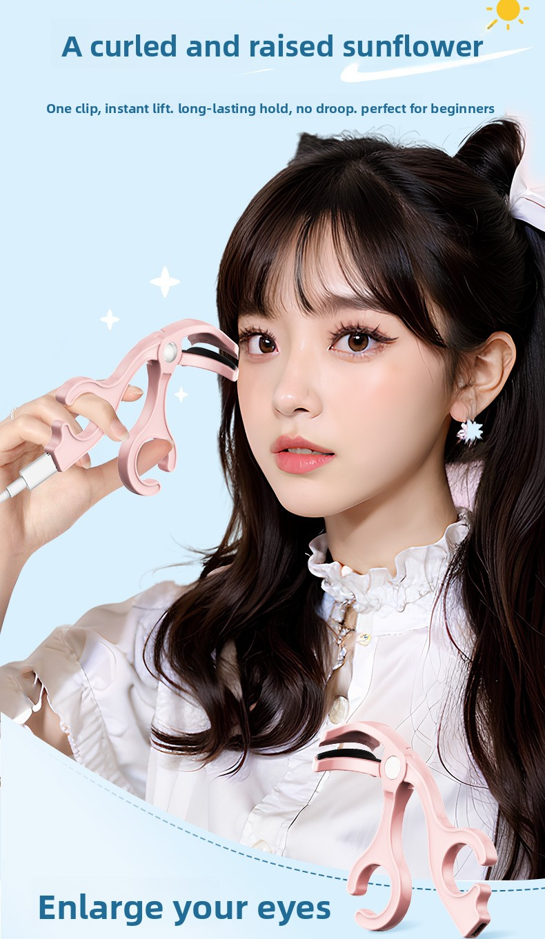 Portable Frameless Wide-Angle Eyelash Curler - One-Squeeze Long-Lasting Hold Lash Styling Tool_voghion.com