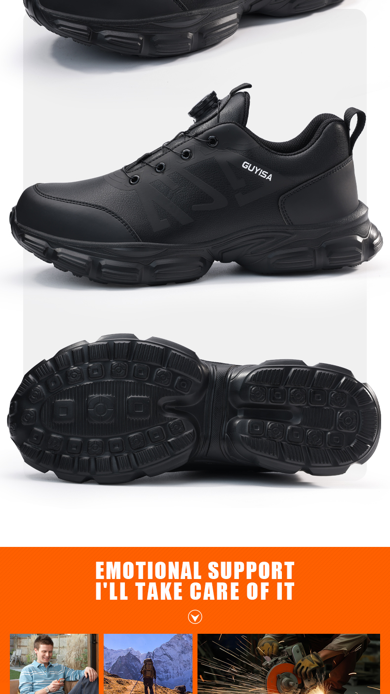 Zapatos de seguridad GUYISA, botas con punta de acero, resistentes al desgaste, transpirables, antigolpes y antiperforación, CN 37-45 3117N_voghion.com