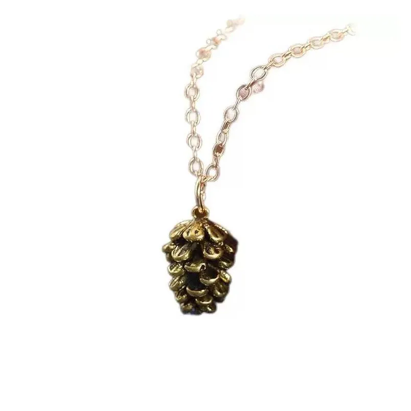 Collana con ciondolo a pigna gioiello natura per donna e uomo_voghion.com