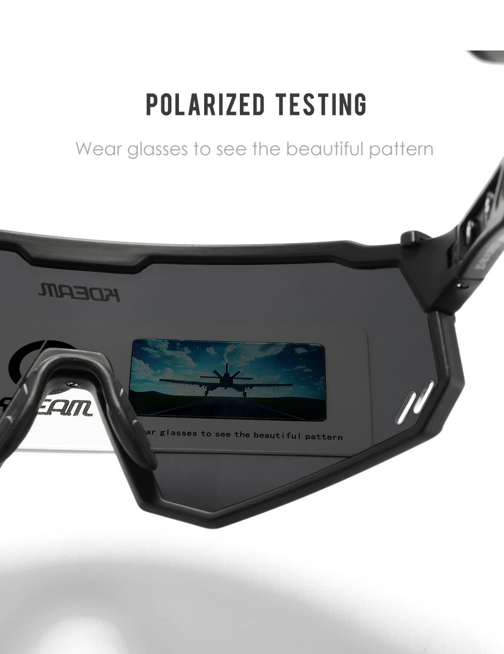 2023 Nieuwe Europese en Amerikaanse KDEAM Eendelige zonnebril Gepolariseerde Outdoor Fietsbril TR90 Sportbril 0722_voghion.com