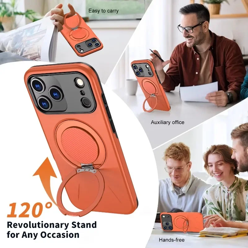 Magnetische Handyhülle Mit Ringhalterung Für Iphone Modelle_voghion.com